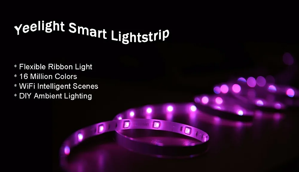 Xiaomi Yee светильник RGB умный светодиодный светильник полоса плюс WiFi Пульт дистанционного управления 16 миллионов цветов гибкий Интеллектуальный Scen Прямая поставка