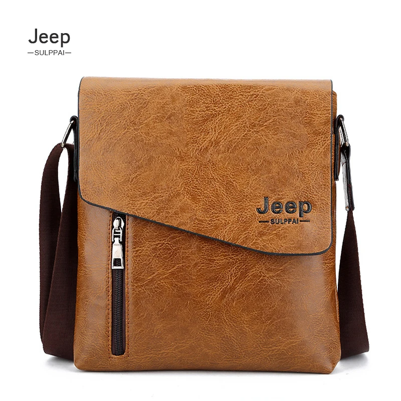 JEEP Sulppai мужская сумка мессенджер вертикальная кожаная деловой мужской портфель