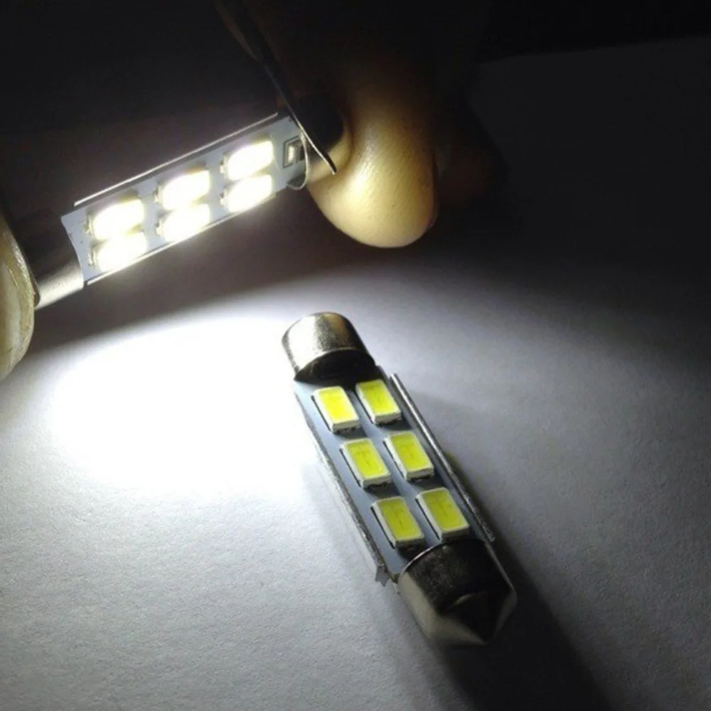 Комплект 10 ламп торпедический свет планка 36 мм 6 светодиодов Smd 5630 Canbus|canbus 36mm|luz de