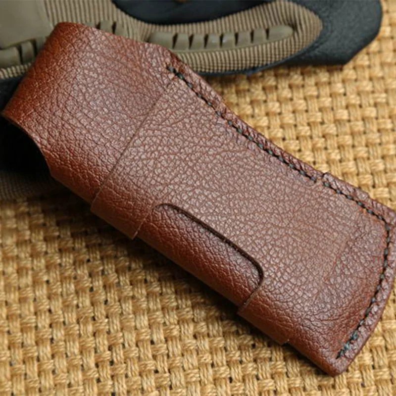 Нож Футляр кожаный нож первый слой из воловьей кожи карманные ножи ножной каркас