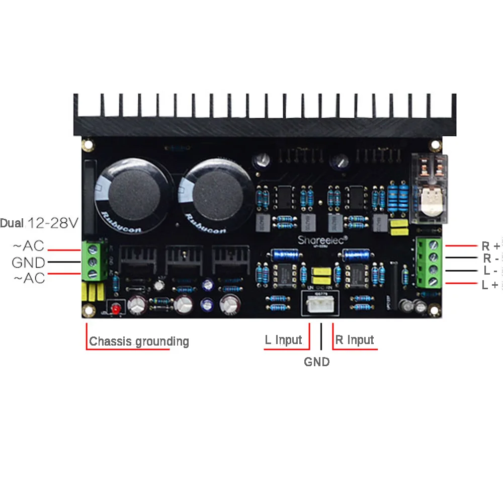 CNIKESIN LM3886 стерео высокого Мощность Плата усилителя OP07 двигатели переменного тока