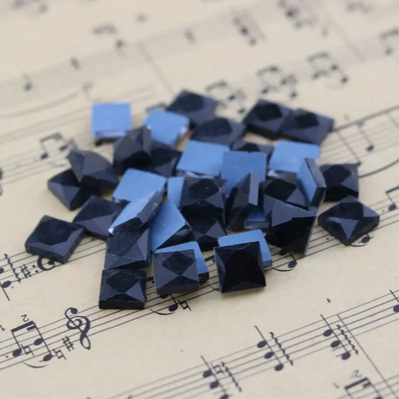 100Pcs Square Glass Stone Beads Flatback Glue Apply DIY Strass Crystal Rhinstone For Jewelry Crafts Decoration 6MM 8MM 10MM 12MM | Украшения