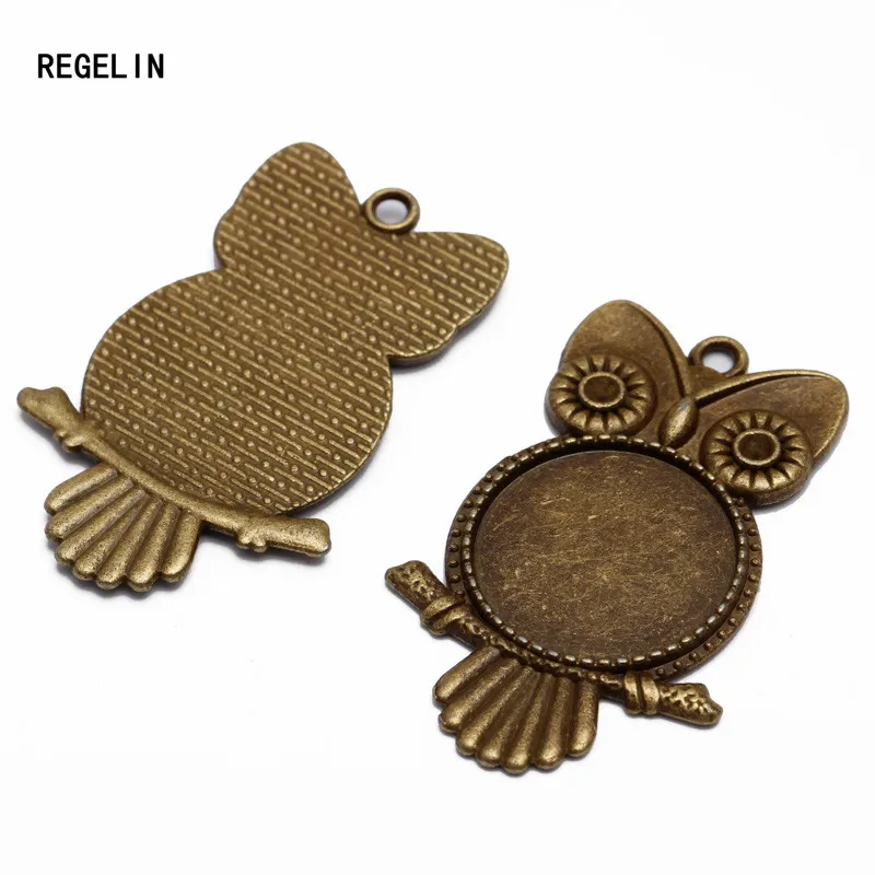 REGELIN 10 шт. Античная бронзовая Женская винтажная модная Милая Сова Подвеска