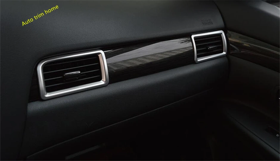 Lapetus Кондиционер AC Outlet Vent Frame Cover Trim 4 шт. для Mitsubishi Outlander 2014 2019 ABS черный