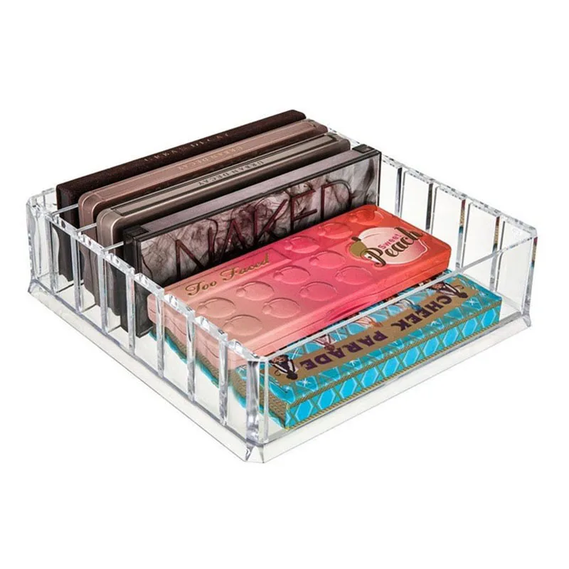 Acrylic Lipstick Holder 16 Slots Powder Storage Box Transparent Makeup Organizer Eyeshadow Blush Sample Display Shelf Case | Дом и сад