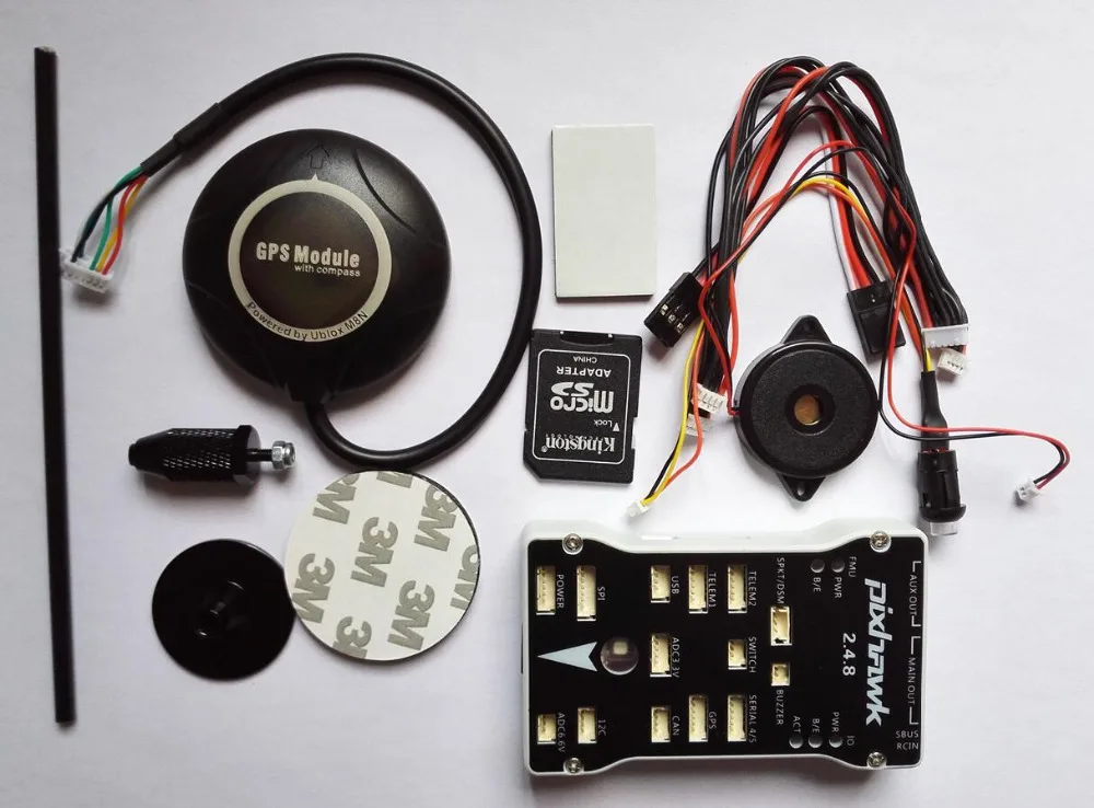 Контроллер полета Pixhawk 2.4.8 PX4 32 бит с gps навигатором NEO M8N встроенным компасом/GPS
