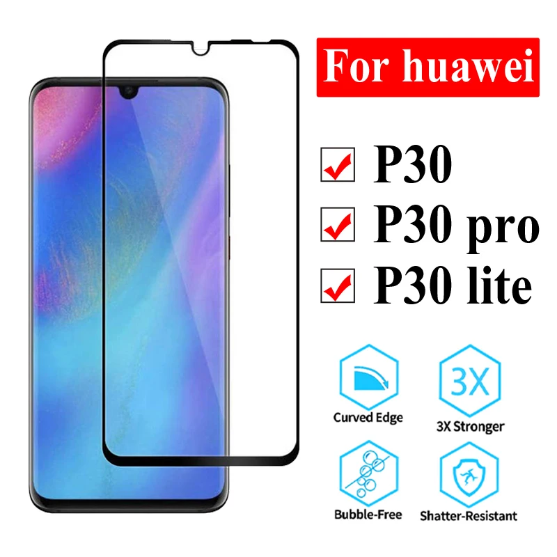 Защитное стекло на huawei P30 lite pro tempered glas Huawey Huawe P 30 свет горит 30pro screenprotector фильм Verre 9 h