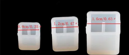 3Pcs Square 3/6 шт. силиконовых кейсов, круглая, квадратная, для изготовления украшений своими руками, пресс-формы для изготовления ювелирных изделий, Изделия из смолы ручной работы ювелирные украшения аксессуары - Цвет: 3Pcs Square
