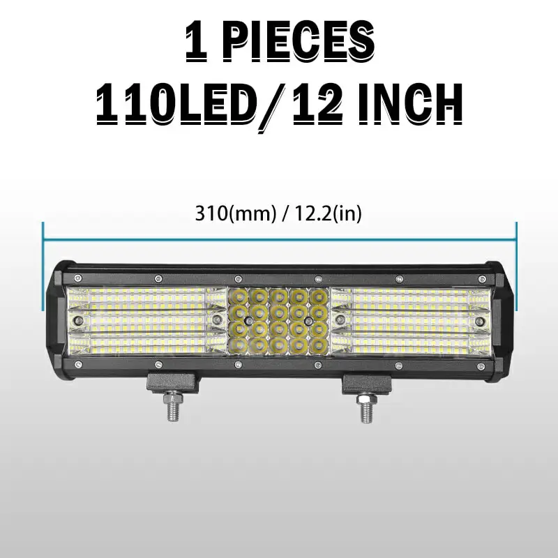 1 x12 inch light bar 4 7 12 17 20 дюймов Quad строк светодиодный светильник бар работа прямой Combo Луч Туман головной светильник для внедорожный ATV УАЗ 4x4 Пина 12В 24V Автомобильное трактор - Цвет: 1 x12 inch light bar