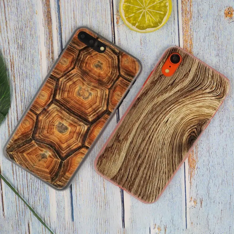 Binful модный прозрачный жесткий чехол для телефона с текстурой дерева iPhone X XS Max XR 8 7