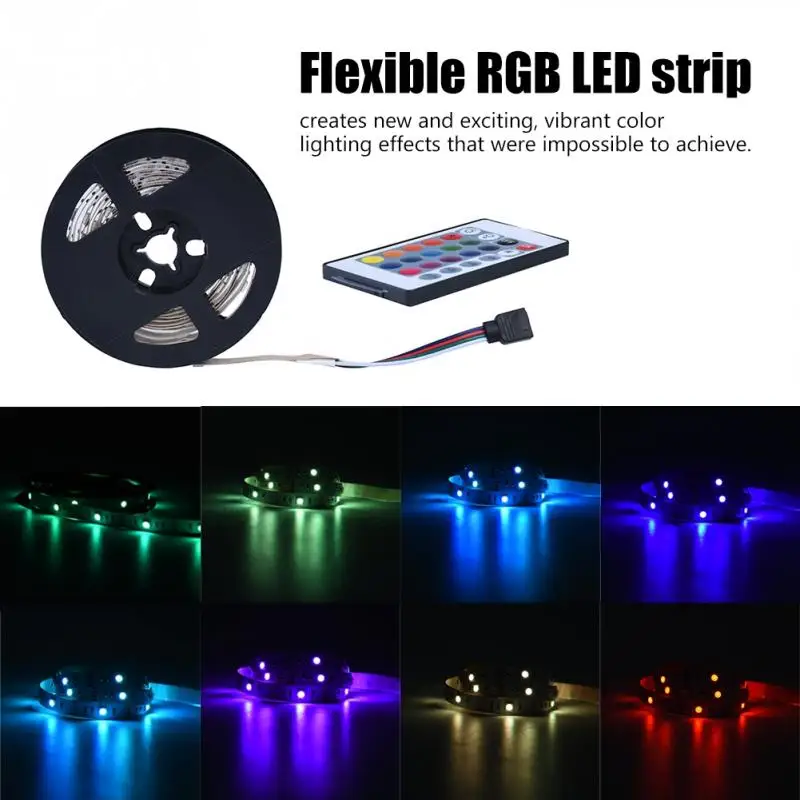 DC 5V USB Светодиодная лента 5050 RGB гибкая светодиодная лампа для ТВ фона свет с