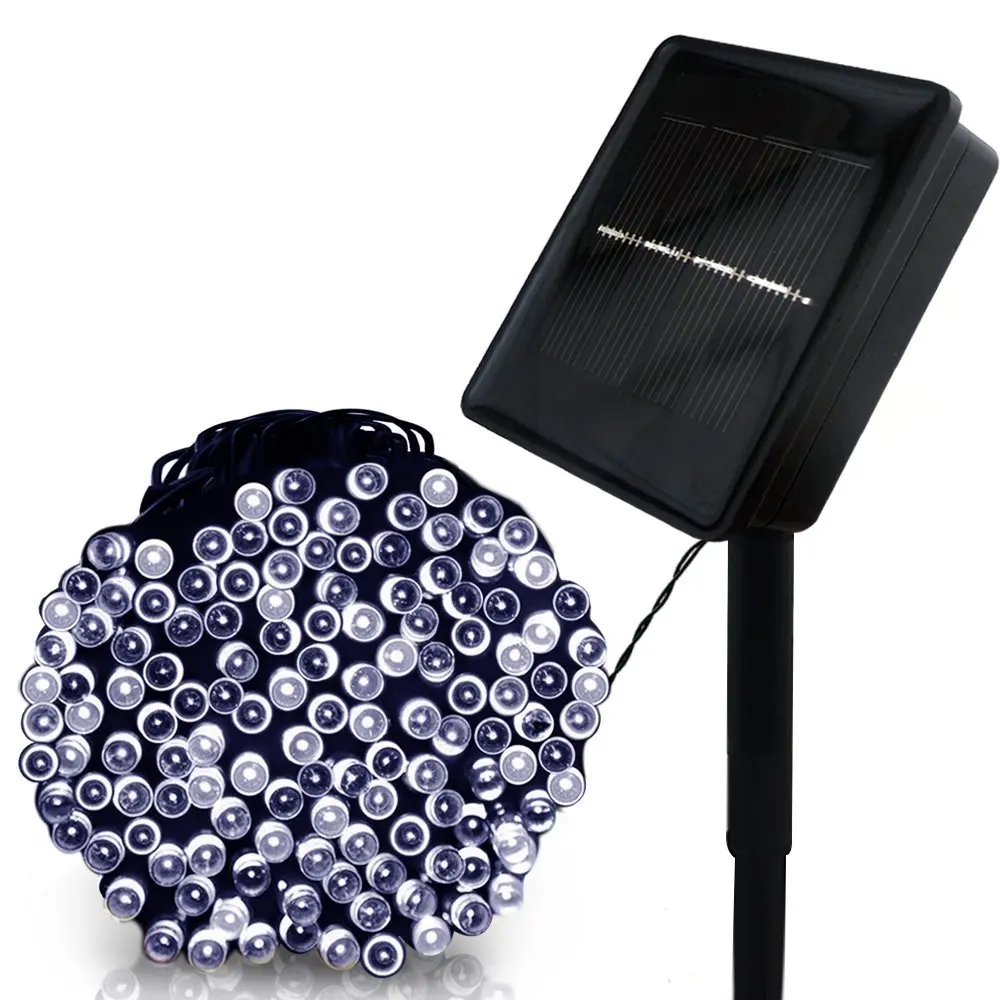 100Leds Solar Lamps Power LED String Garlands Lights Garden Christmas Holiday Outdoor Fairy Waterproof | Освещение