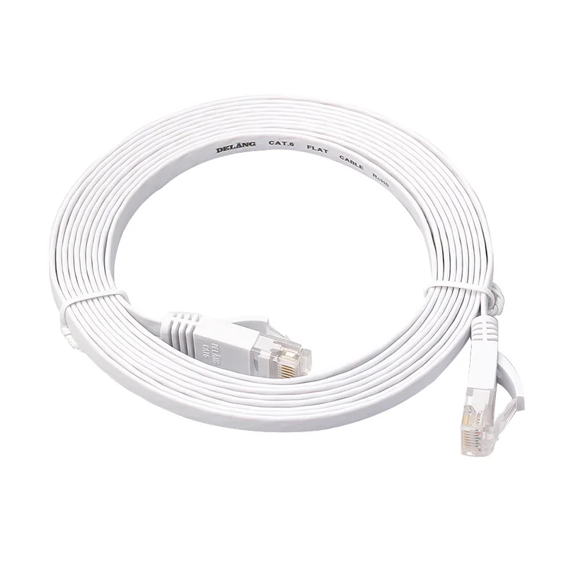 Ethernet CAT6 Интернет плоский сетевой кабель соединительный провод RJ45 для ПК роутера|