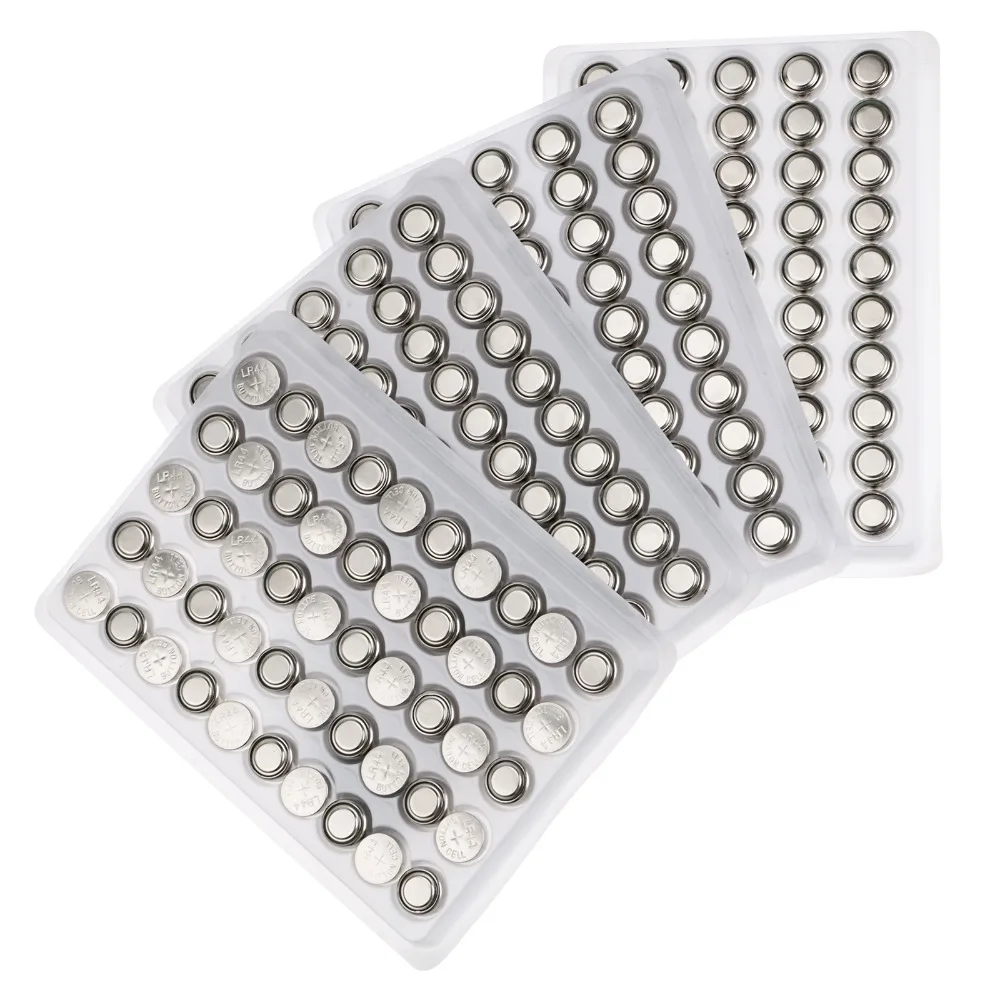 100 упаковок LR44 A76 L1154 AG13 357 SR44 G13 1 5 V Щелочная монетная батарея Zn/MnO2|Часовые