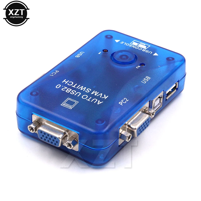 1 шт. 2 порта Авто USB 0 USB2.0 VGA KVM коммутатор переключатель для ПК клавиатуры мыши в