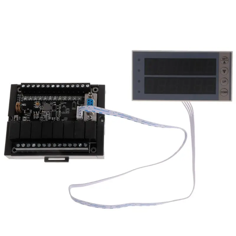PLC FX1N-20MR и рельсового типа корпус дисплей релейный модуль задержки пуска 10-28 в