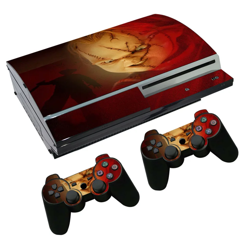 Наклейка на кожу для PS3 Fat playstation 3 консоль и контроллеры для PS3 скины виниловая клеящаяся пленка-потомство Чаки