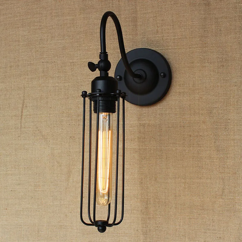 

Edison morden American industry wall lights Nostalgic Vintage Iron Loft Aisle bathroom foyer balcony Wall Lamp For Balcony