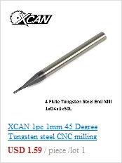 XCAN 10 шт. 3,175 мм хвостовик концевые фрезы CNC режущий Длина 15/17 мм/20 мм/22 мм Один Флейта Спираль Фрезы для контурной обработки одиночных каннелюр фреза