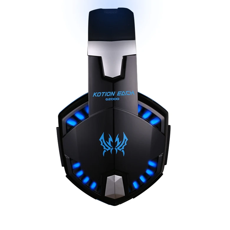 Professional Gaming Headset Headphones KOTION EACH G2000 Over Ear Headband With Mic Stereo Good Bass LED Light For PC Game | Электроника