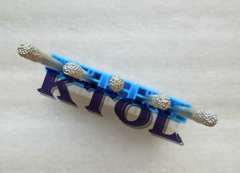 Фрезы для гравировки алмазного камня с плоским дном 5 шт. 4x8 мм торцевые