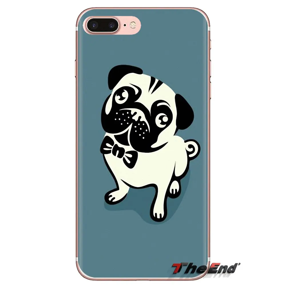 Soft Transparent Skin Cover For Samsung Galaxy S3 S4 S5 Mini S6 S7 Edge S8 S9 S10 Plus Note 3 4 5 8 9 Animal Dog Pug Life Hybrid |