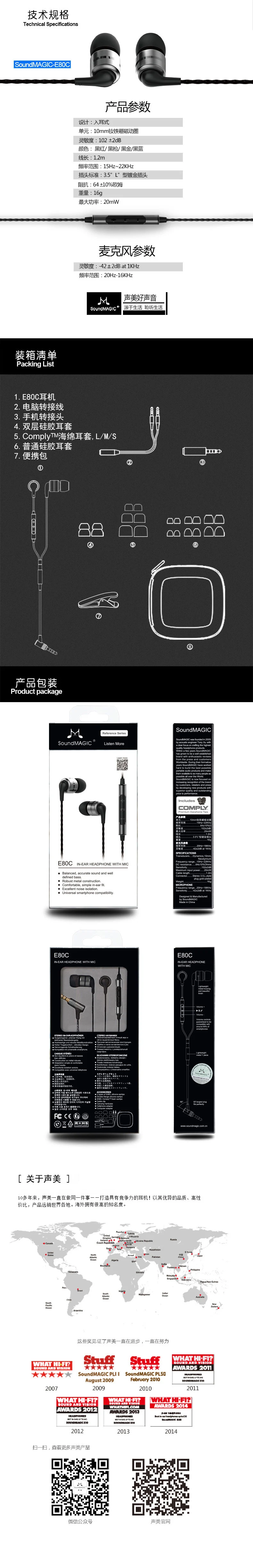 Новые наушники-вкладыши SoundMAGIC E80C с микрофоном для прослушивания музыки с усиленными басами