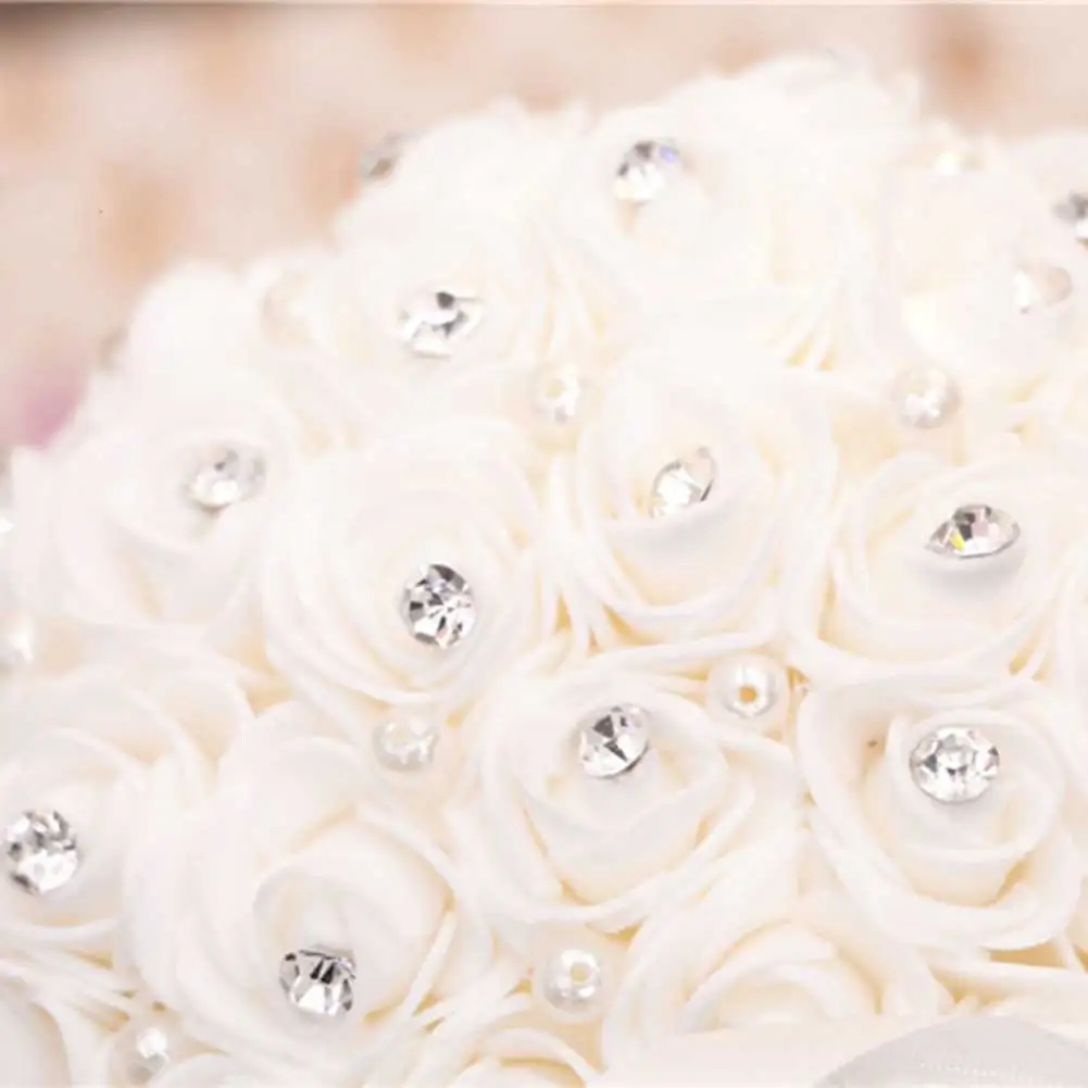 1 шт. в форме сердца свадебное кольцо подушка элегантная Роза горный хрусталь