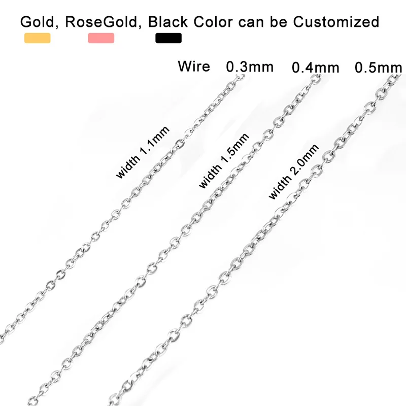 Simsimi stainless steel Rolo chain Sell in meter 1.1/1.5/2mm thin fashion necklace cable style woman DIY | Украшения и аксессуары