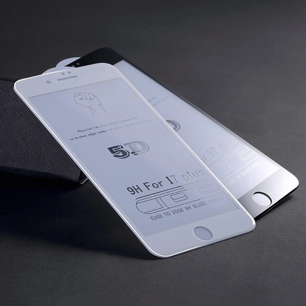 LECAYEE 5D стекло для iPhone 7 8 6s Plus закаленное X изогнутый край Полное покрытие Защитная