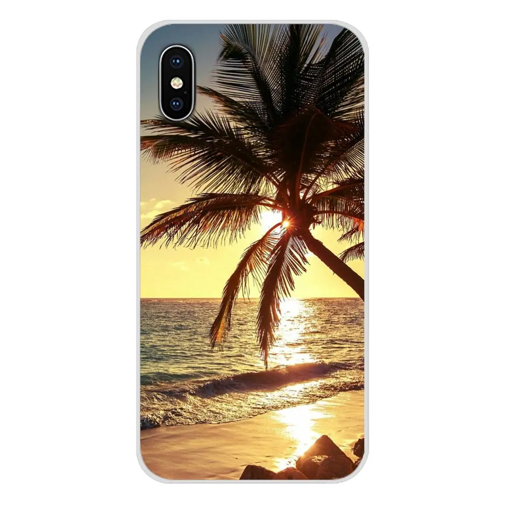 Scene at Sunset on sea Palm Tree For Xiaomi Mi6 A1 5X 6X Redmi Note 5 5A 4X 4A 4 3 Plus Pro pocophone F1 Accessories Shell Cases | Мобильные
