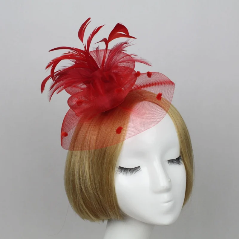 Женская свадебная накидка для скачек Вуалетка вечеринки сетчатая шляпа с