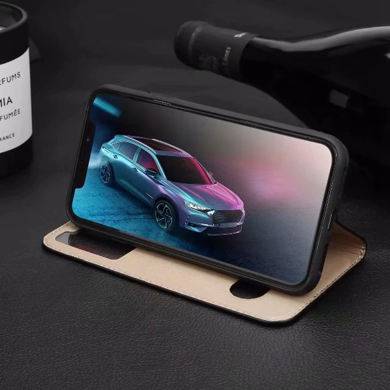 Чехол книжка из натуральной кожи с рисунком яка для iphone 7 8 кожаный чехол