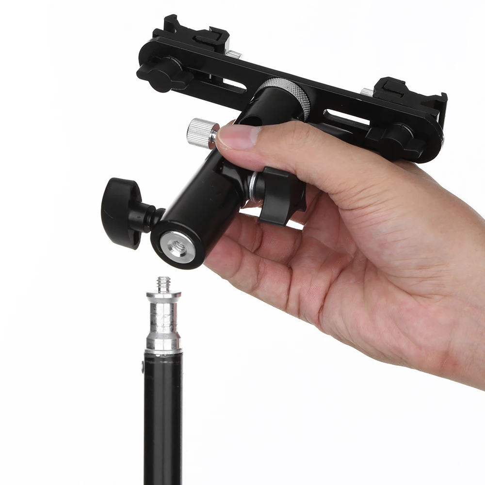 1/4&quot 3/8''Swivel Camera Double Flash Umbrella Bracket Tripod Holder Hot Shoe Stand | Электроника