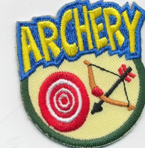 

Boy Girl Club ARCHERY Bow Arrow Class Fun Patches Crests Badges GUIDES SCOUT