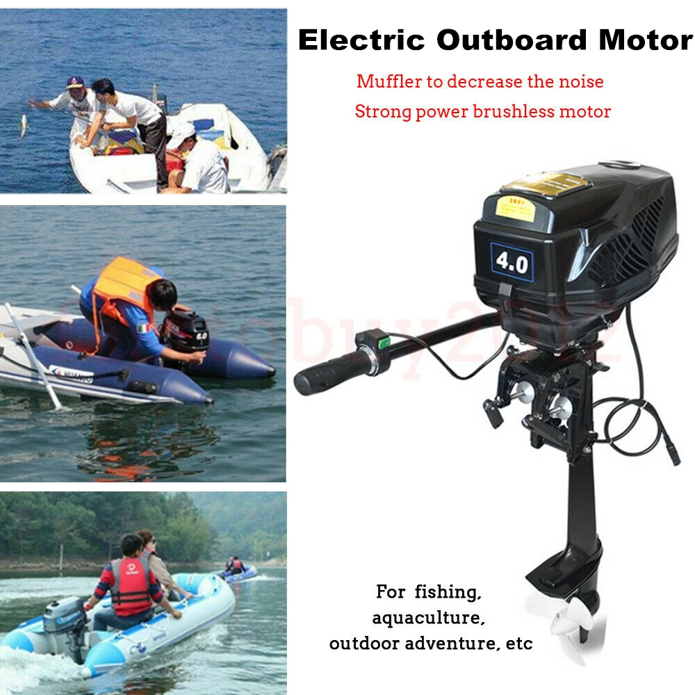 48V 800/1000/1200W электрический Heavy Duty моторная лодка с подвесным двигателем моторная лодка Пропеллер для рыбалки, аквакультура, отдых на открытом воздухе