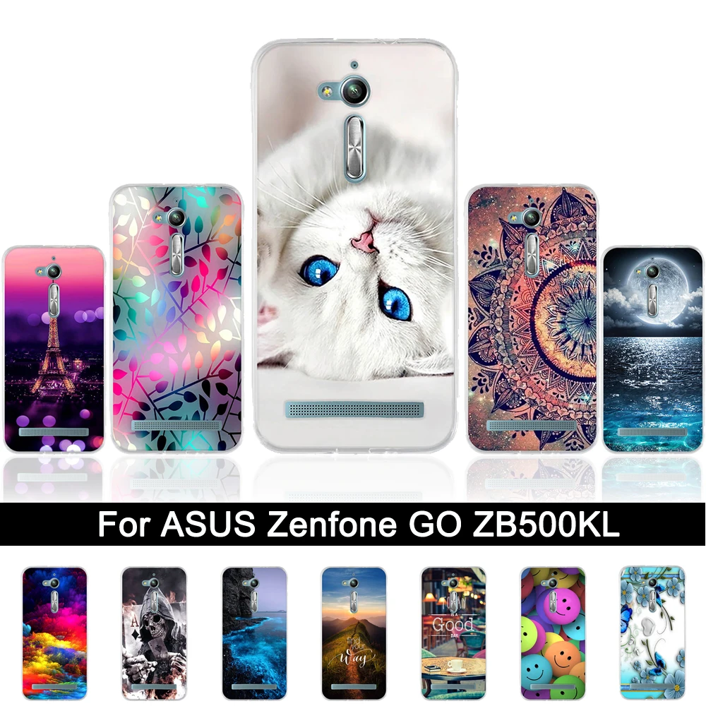 Чехол для Asus Zenfone Go ZB500kl ZB500KG мягкий силиконовый чехол zenfone go tv zb 500kl чехлы из ТПУ с