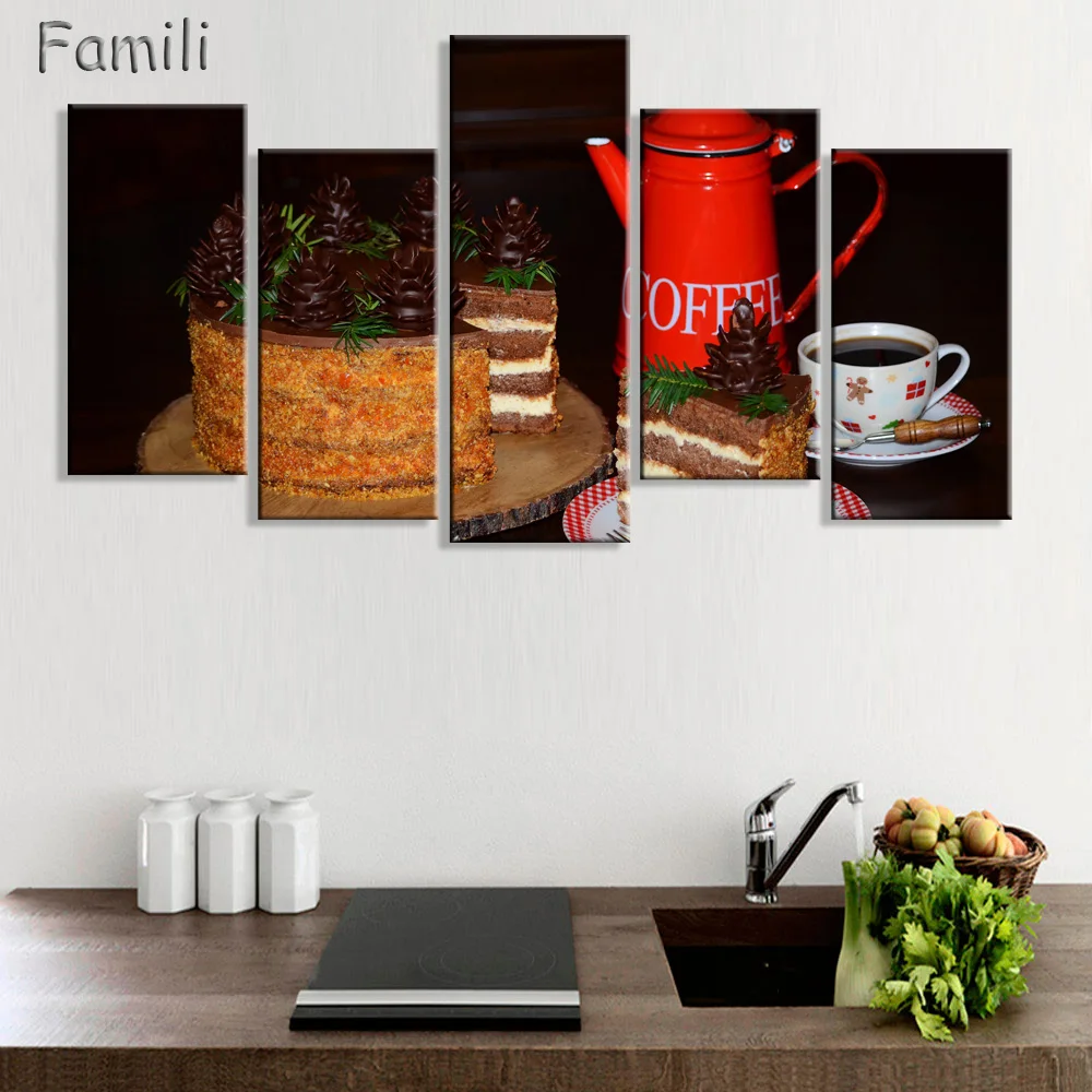 5 шт. Настенная картина клубника и овсянка|art pictures|picture for kitchenkitchen pictures |