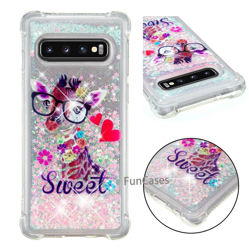 Для samsung Galaxy S10 чехлы с изображением сыпучих песков цветков подстилка Bling