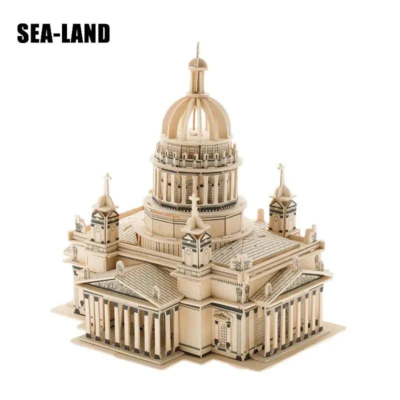 3d деревянная головоломка детская и взрослая модель Issa Kiev Cathedral игрушка известной