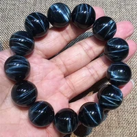 natural blue tigers tiger eye hawk eye round beads bracelet 18mm 16mm 14mm 12mm crystal stretch for man women men aaaaa