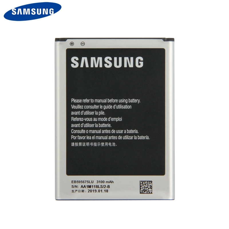 Аккумулятор samsung EB595675LU для samsung Galaxy Note 2 N7100 N7102 N719 N7108 N7108D NOTE2 аккумулятор для телефона с NFC 3100 мАч