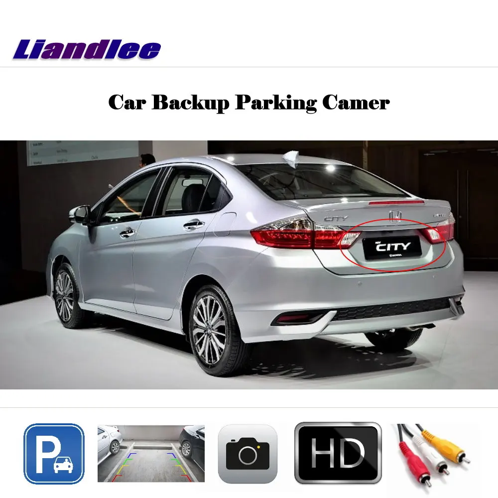 Liandlee для Honda City 2014-2017 Автомобильная камера заднего вида парковочная автомобиля