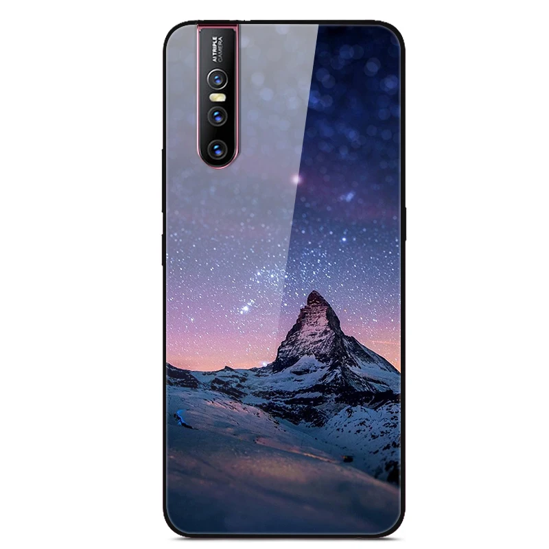 Чехол для VIVO V15 Pro, чехол VIVOV15 Pro из закаленного стекла с изображением планеты космос, стеклянный чехол на заднюю панель для VIVO V15 Pro V15Pro V 15 Pro, чехол