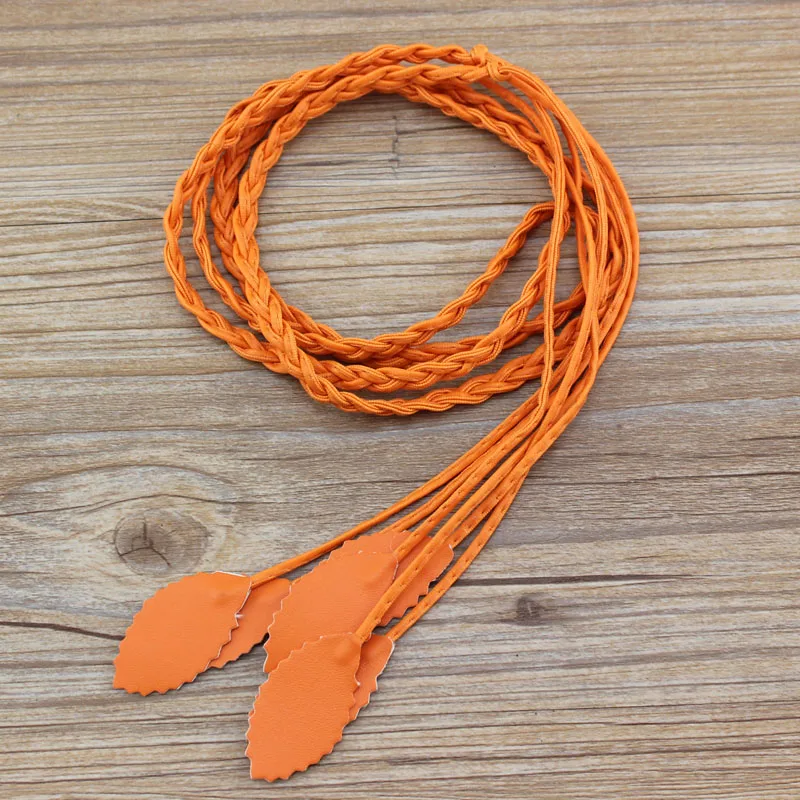 Женский винтажный плетеный кожаный ремень из искусственной кожи с листьями