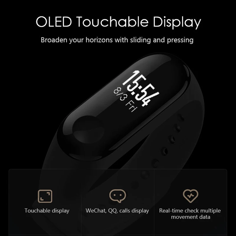 Оригинальный фитнес трекер Xiaomi Mi Band 3 водонепроницаемый смарт браслет пульсометр