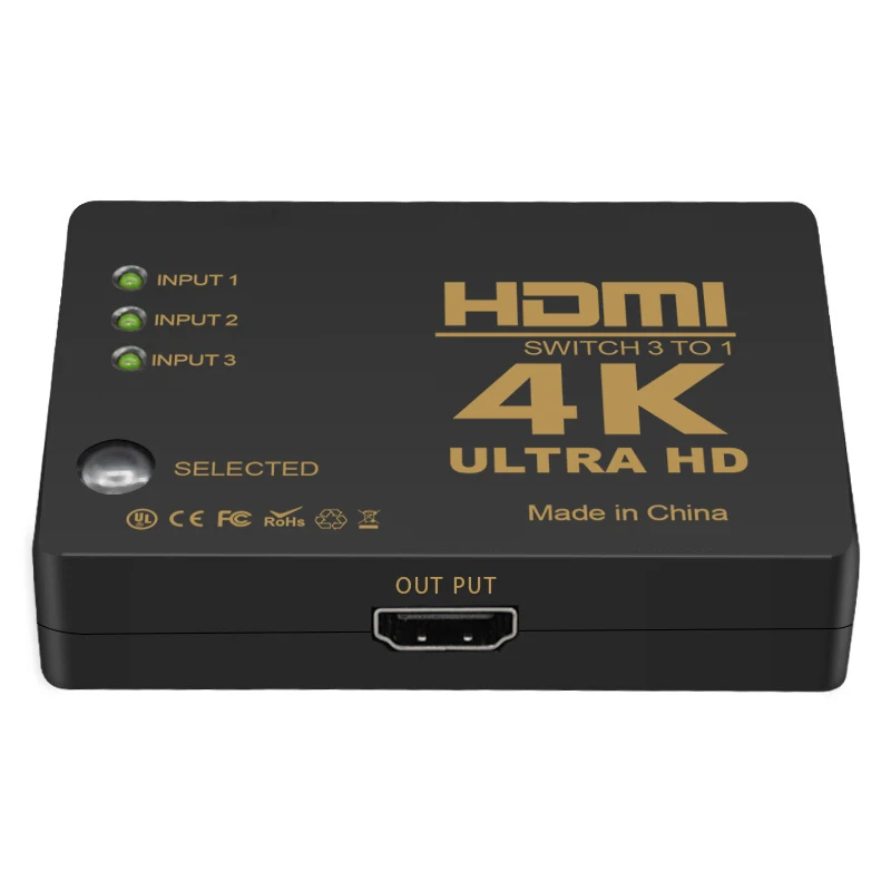 JCKEL HDMI 3 порта сплиттер 4K HDR переключатель коробка Видео Селектор Мини Переключатель концентратор адаптер для DVD HDTV Xbox PS3 PS4 STB проектор