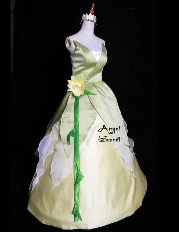 P123 платье для костюмированной вечеринки костюм принцессы и лягушка тианы обувь