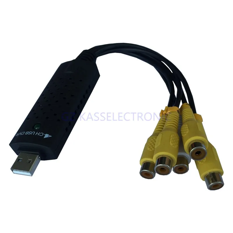 USB 2 0 EasyCap 4 CH Видео Аудио захвата карты CCTV DVR бесплатная доставка|capture card|dvr capture