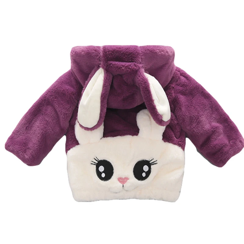 Baby Girls Jacket Autumn Winter Coat Kids Warm Thick Hooded Children Outerwear Toddler Girl Boy Bear Clothing | Детская одежда и